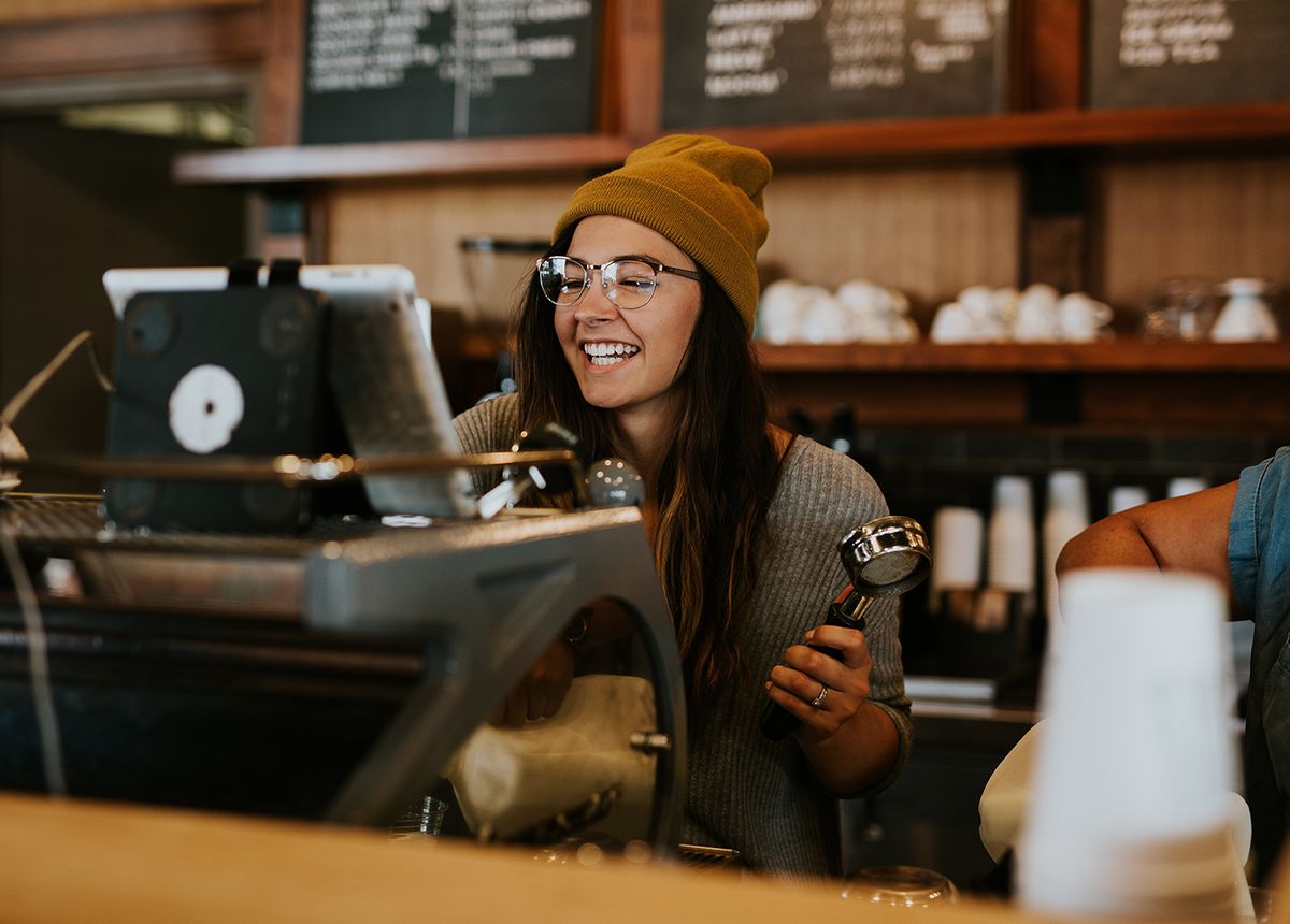 Morning service at the counter